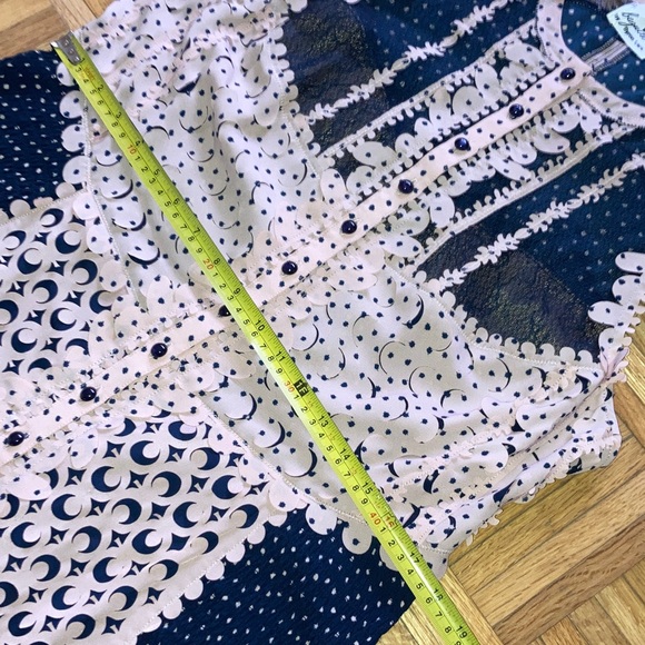 Byron Lars Anthropologie Navy Dress 10 excellent - Picture 7 of 14